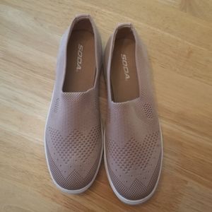 Nude Soda Slip Ons.